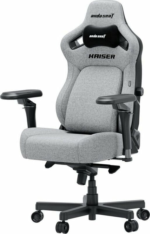 Кресло для геймеров Anda Seat Kaiser 4 V2 Size XL PVC Gray Fabric (AD12YDDC-XLL-20-G-CF-03)
