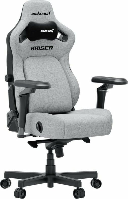 Кресло для геймеров Anda Seat Kaiser 4 V2 Size XL PVC Gray Fabric (AD12YDDC-XLL-20-G-CF-03)