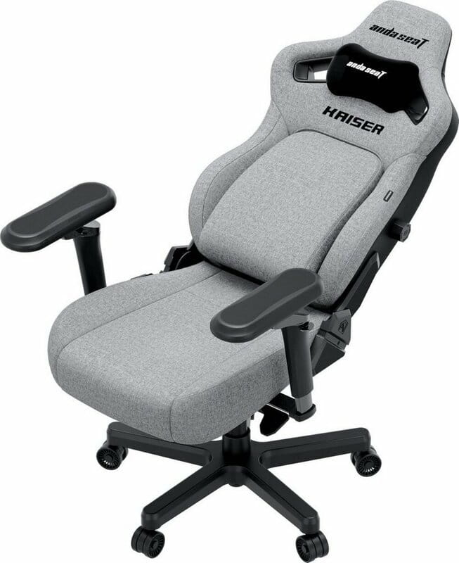 Кресло для геймеров Anda Seat Kaiser 4 V2 Size XL PVC Gray Fabric (AD12YDDC-XLL-20-G-CF-03)