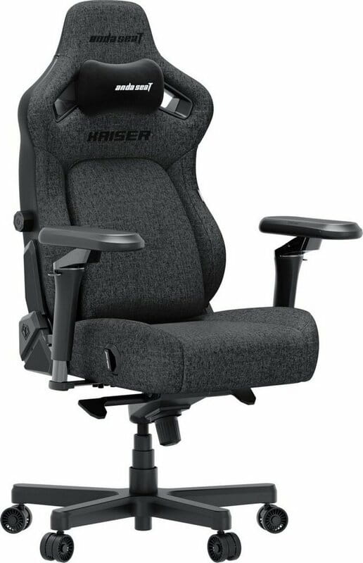 Кресло для геймеров Anda Seat Kaiser 4 V2 Size XL PVC Dark Gray Fabric (AD12YDDC-XLL-20-GB-CF-03)
