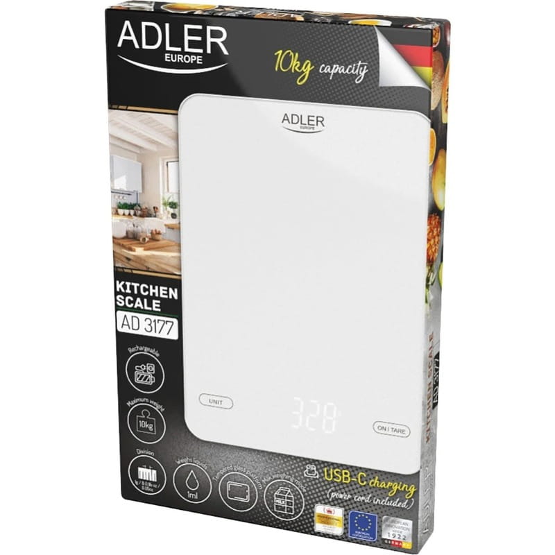 Ваги кухонні Adler AD 3177 White