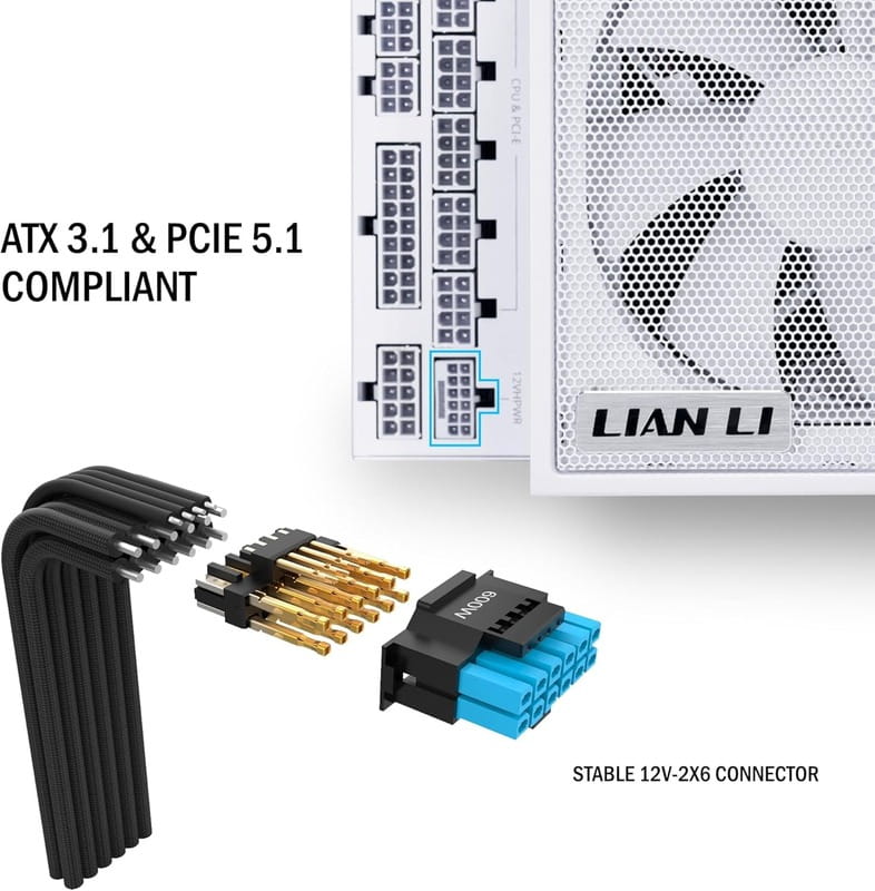 Блок живлення Lian Li EDGE1300, 80 Plus Platinum, White, EU Cord (G9P.EG1300.WE00.EU)