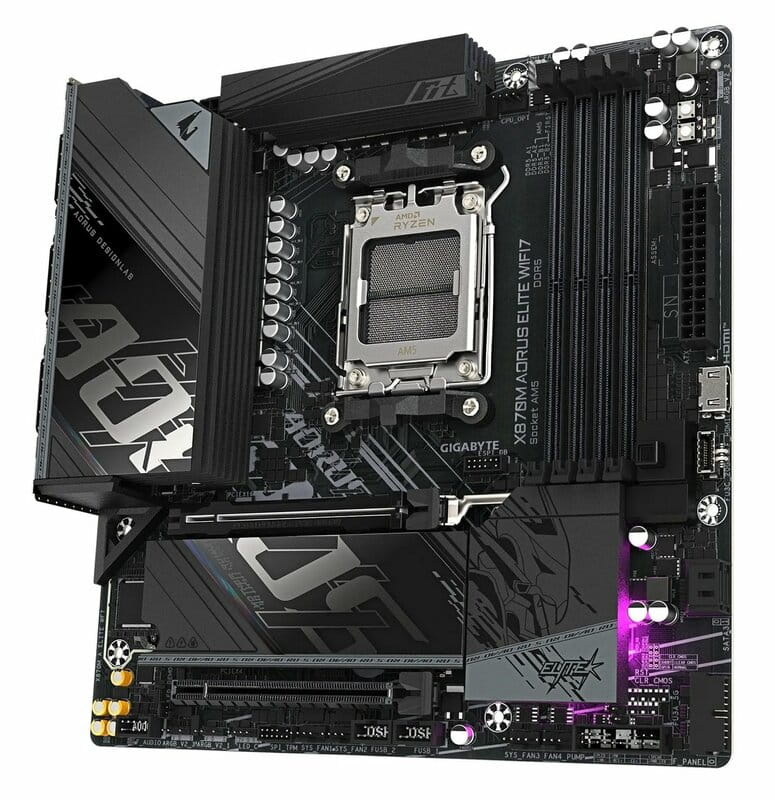 Материнская плата Gigabyte X870M Aorus Elite WiFi7 Socket AM5