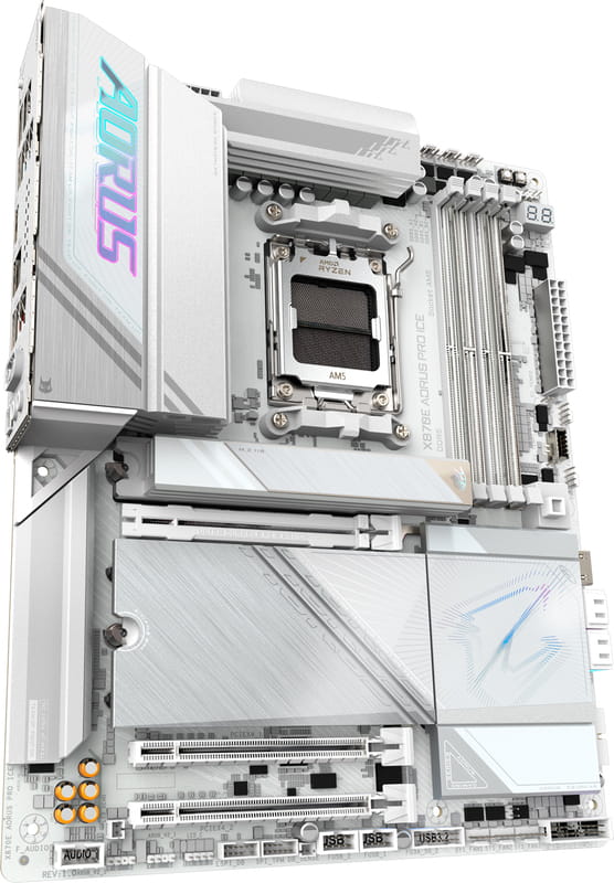 Материнська плата Gigabyte X870E Aorus Pro Ice Socket AM5