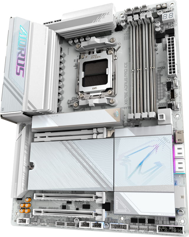 Материнська плата Gigabyte X870E Aorus Pro Ice Socket AM5