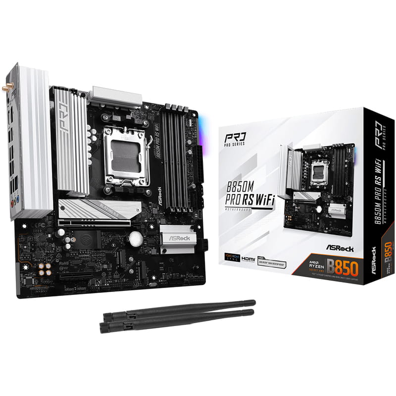 Материнська плата ASRock B850M Pro RS WiFi Socket AM5