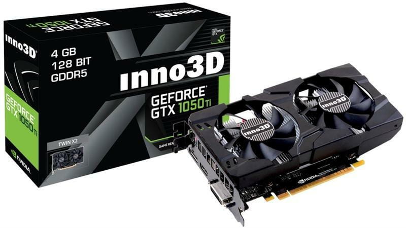 Видеокарта GF GTX 1050 Ti 4Gb GDDR5 Twin X2 Inno3D (N105T-1DDV-M5CM)