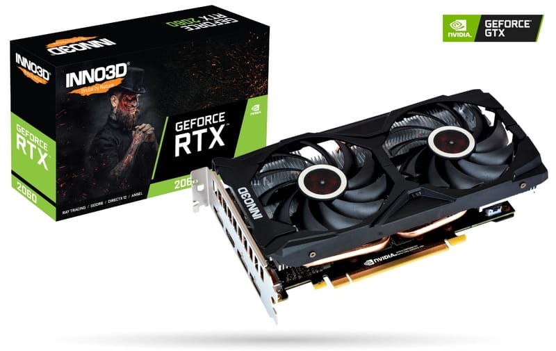 Видеокарта GF RTX 2060 6GB GDDR6 Twin X2 Inno3D (N20602-06D6-1710VA15L)