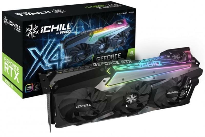 Відеокарта GF GTX 3080 Ti 12GB GDDR6X iChill X4 Inno3D (C308T4-126XX-1810VA36) (LHR)