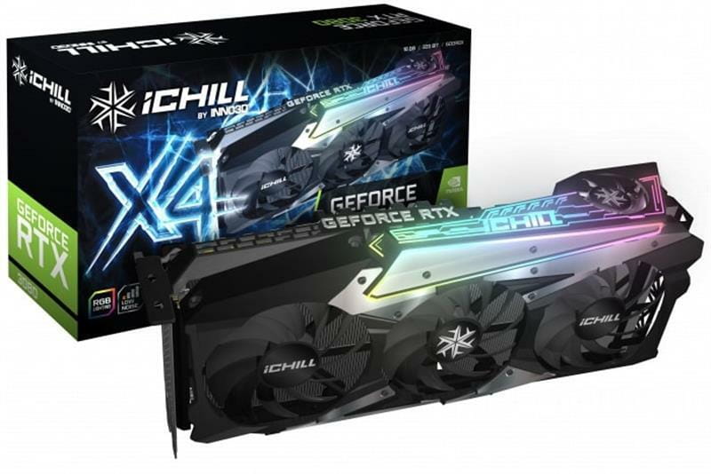 Відеокарта GF RTX 3080 10GB GDDR6X iChill X4 Inno3D (C30804-106XX-1810VA36H) (LHR)