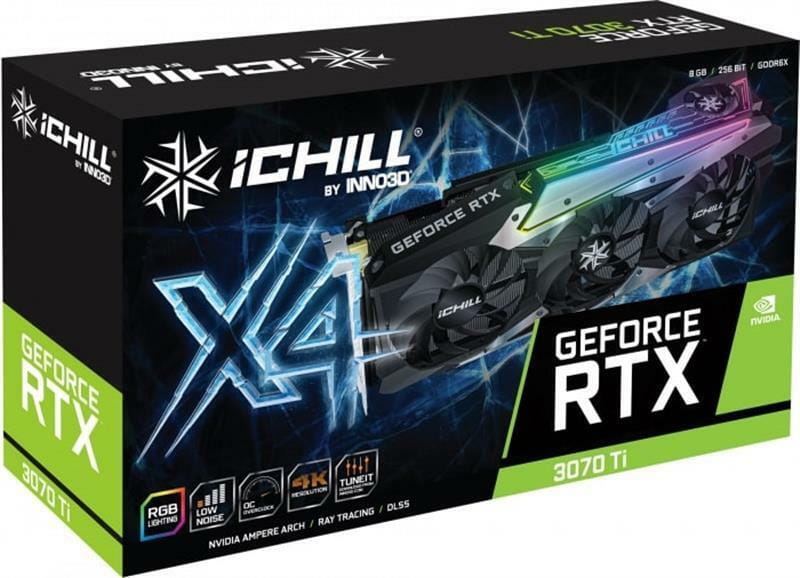 Видеокарта GF GTX 3070 Ti 8GB GDDR6X iChill X4 Inno3D (C307T4-086XX-1820VA35) (LHR)