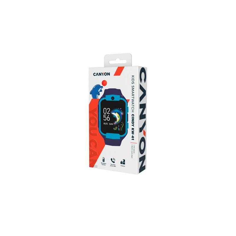 Детские смарт-часы Canyon Cindy KW-41 4G Camera Music Blue (CNE-KW41BL)