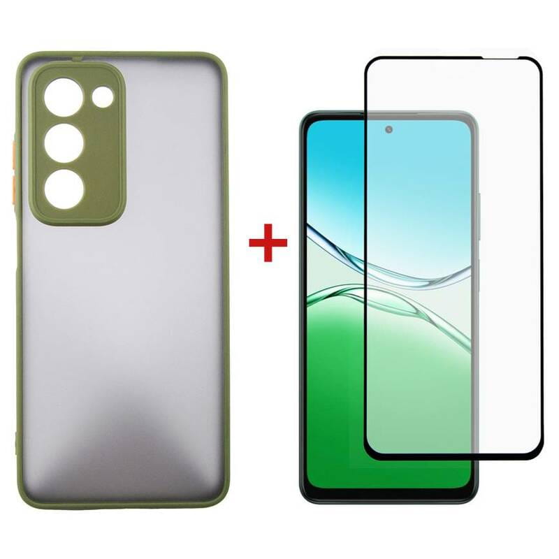 Чохол-накладка Dengos Matt для Oppo A5 Olive (DG-KM-158) + захисне скло