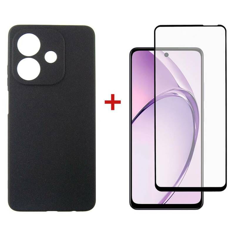 Чохол-накладка Dengos Carbon для Oppo A40/A40m Black (DG-KM-159) + захисне скло