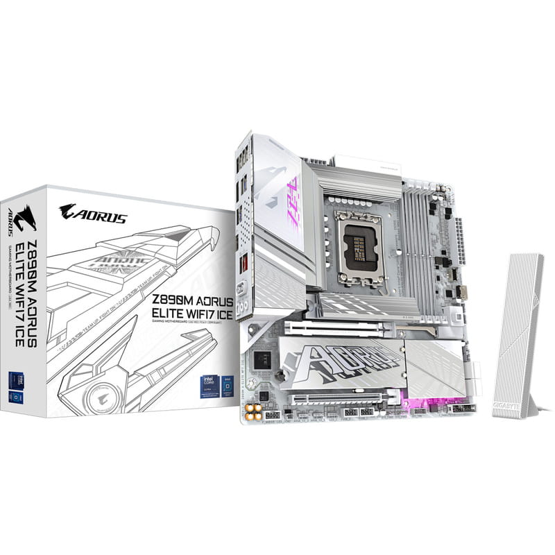 Материнська плата Gigabyte Z890M Aorus Elite WiFi7 Ice Socket 1851