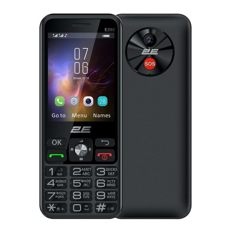 Мобильный телефон 2E E280 2025 Dual Sim Black (694743656220)
