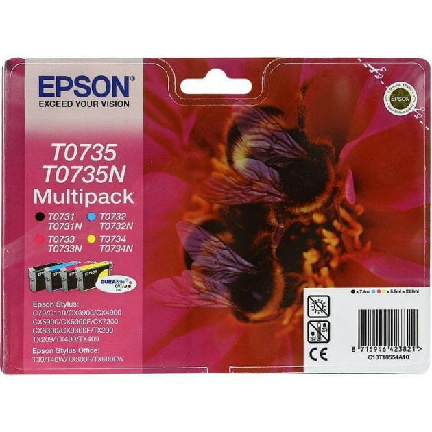 Комплект картриджей EPSON (T0735) C79/CX3900/4900/5900/6900F (Black/Cyan/Magenta/Yellow) (C13T10554A10) MultiPack