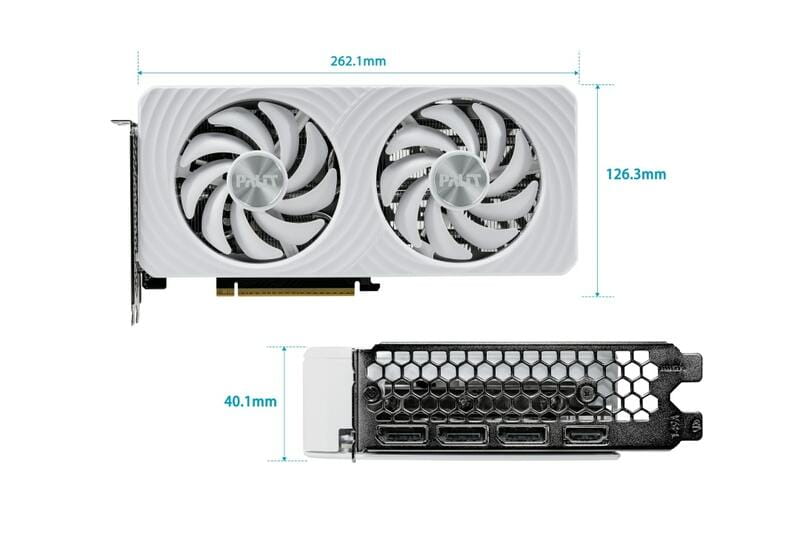 Видеокарта GF RTX 5060 8GB GDDR7 White OC Palit (NE75060U19P1-GB2063M)