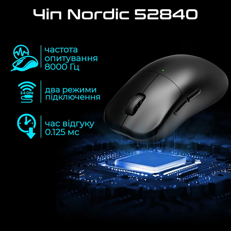 Мышь беспроводная RAWM ES21Pro Black