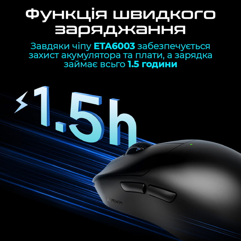 Мышь беспроводная RAWM ES21Pro Black