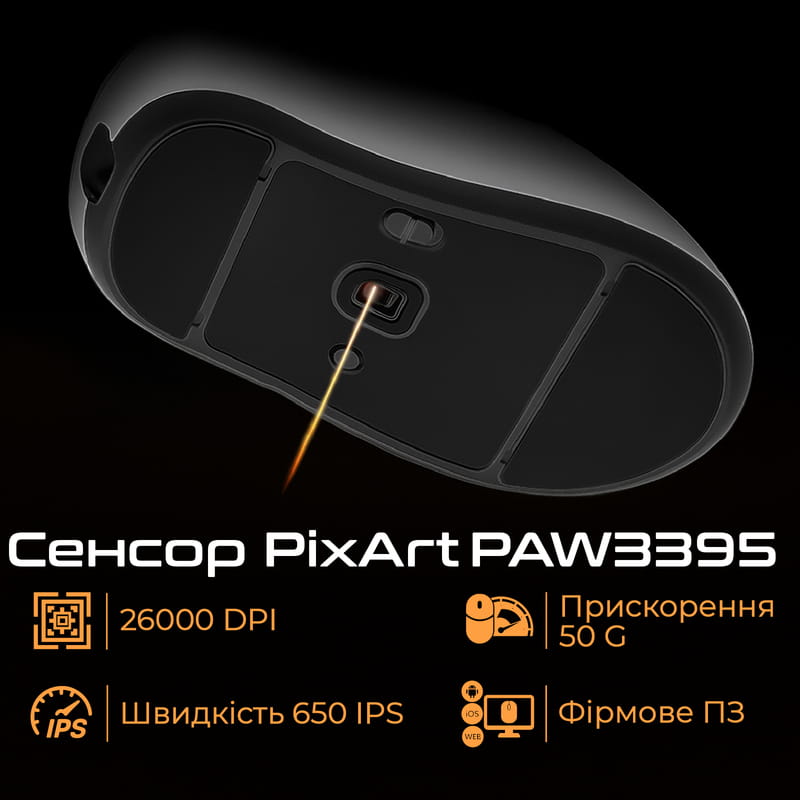 Мышь беспроводная RAWM ER21 Black