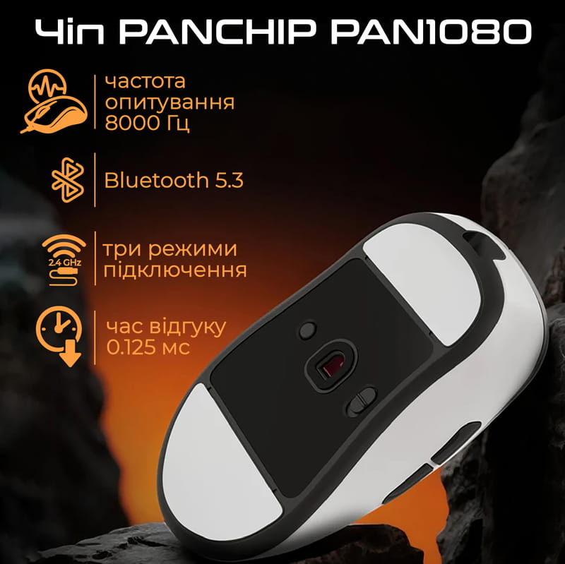Мышь беспроводная RAWM ER21 White