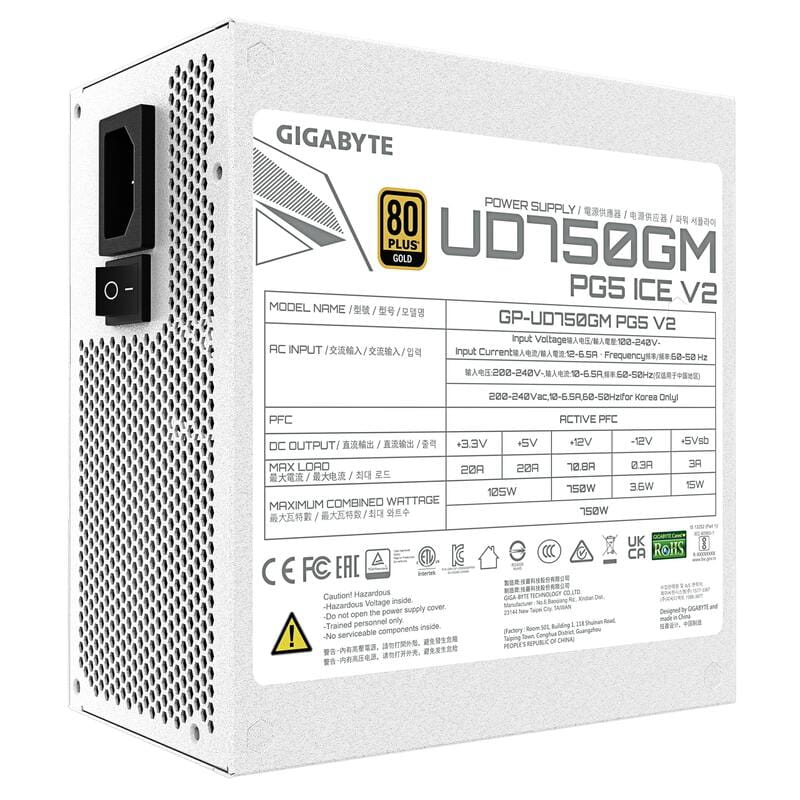 Блок питания Gigabyte GP-UD750GM PG5 V2 ICE 750W