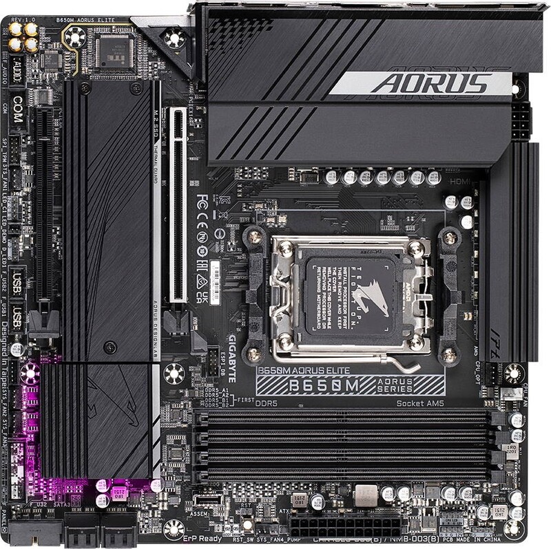 Материнська плата Gigabyte B650M Aorus Elite Socket AM5