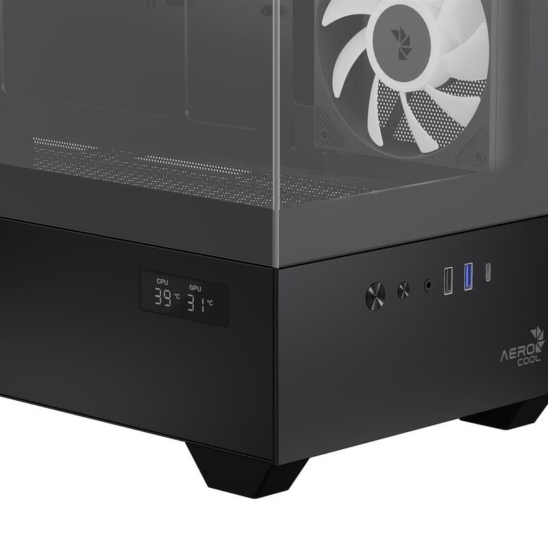 Корпус AeroCool P300D Digi-G-BK-v1 Black (ACCS-PN05033.11)