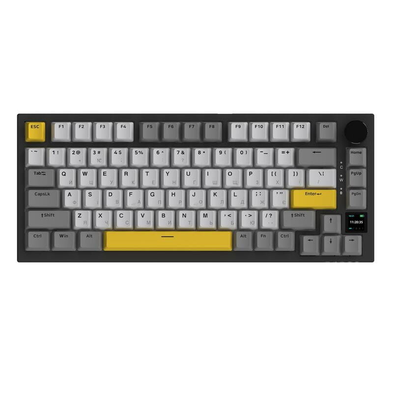 Клавиатура беспроводная Ajazz AK820 Pro Flying Fish Switch Black RGB With Screen (AK820PRO-FF-BGY)