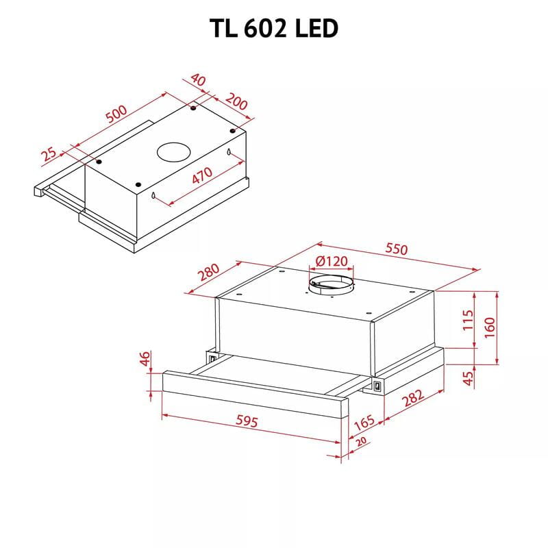 Витяжка Perfelli TL 602 I LED