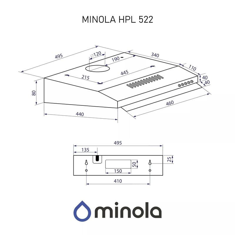 Вытяжка Minola HPL 522 WH