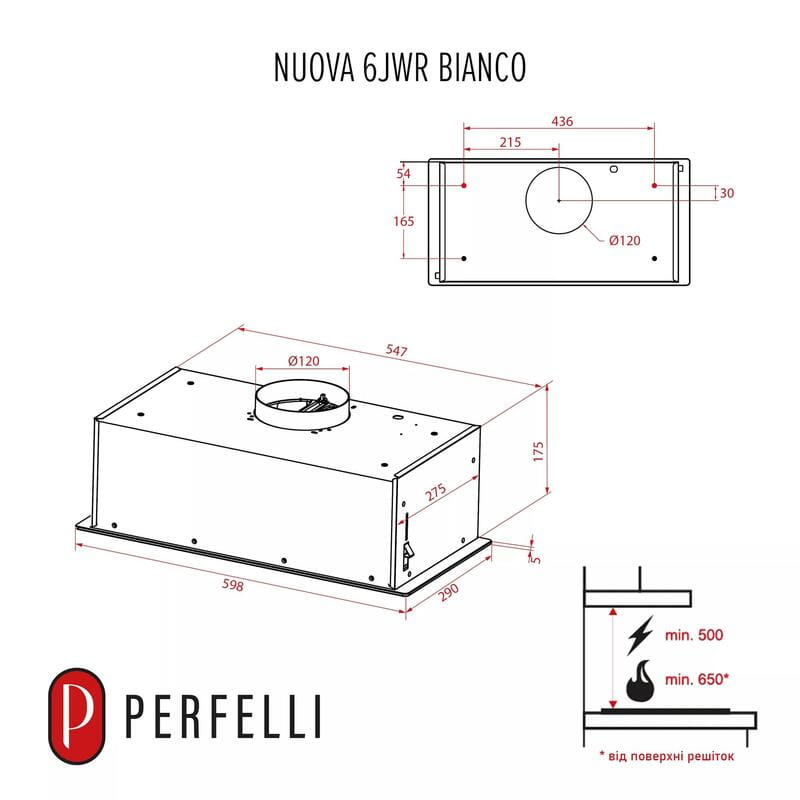 Вытяжка Perfelli NUOVA 6JWR BIANCO