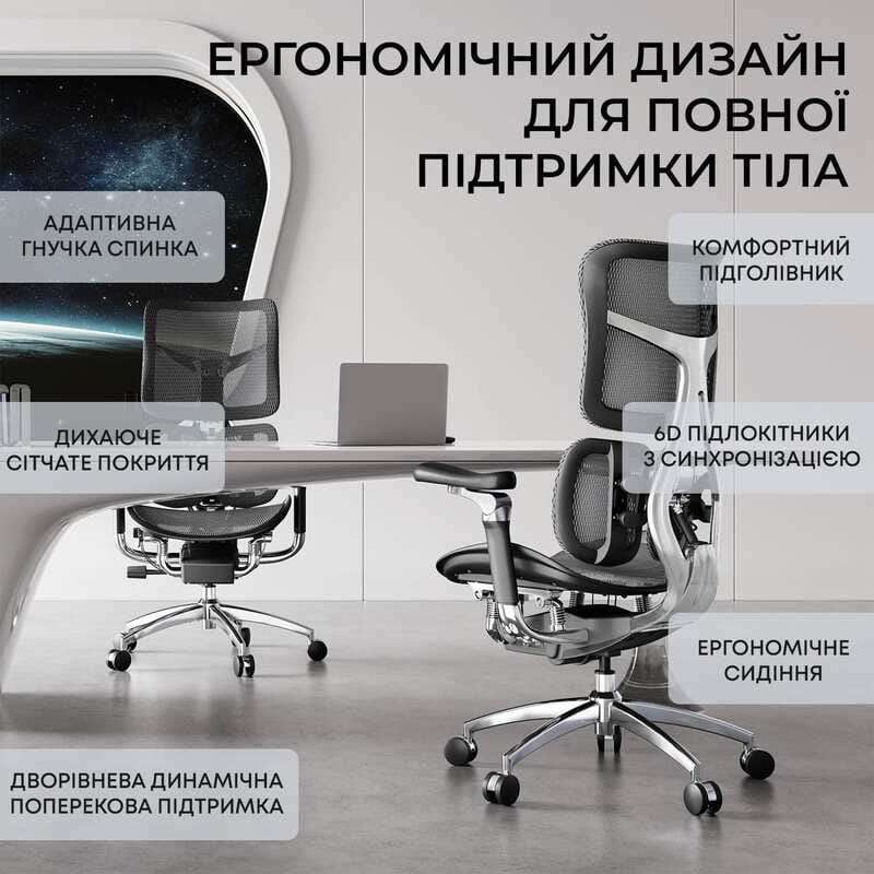 Кресло офисное Sihoo Doro S300 Mesh Dark Grey (S300-M201)