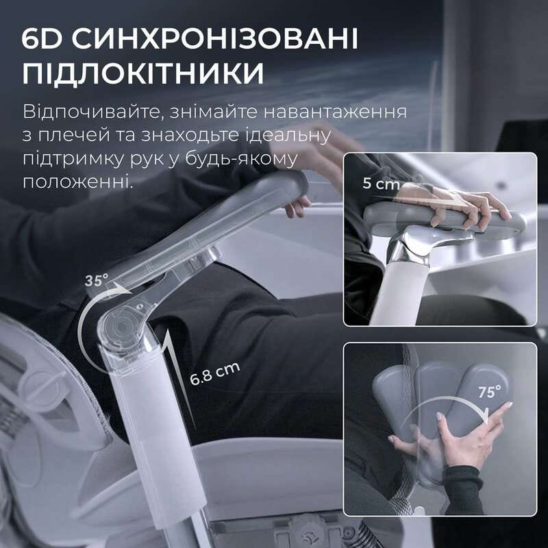 Крісло офісне Sihoo Doro S300 Mesh Light Grey (S300-M202)