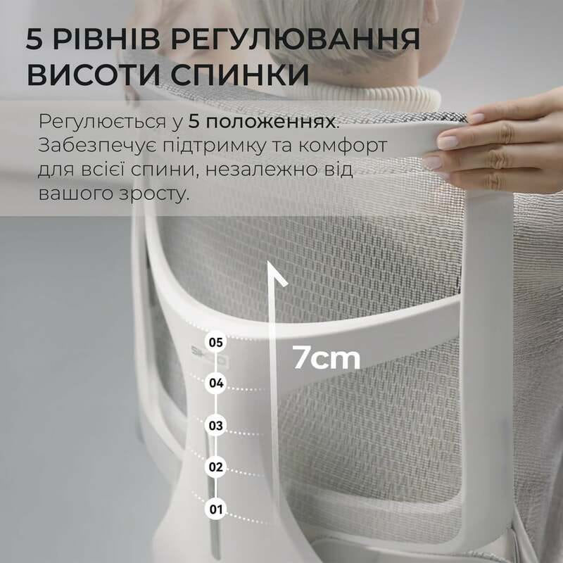 Крісло офісне Sihoo Doro S100 Mesh White (S100-M302)