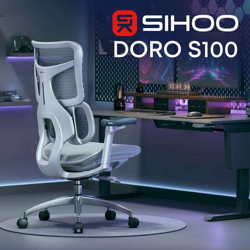 Крісло офісне Sihoo Doro S100 Mesh White (S100-M302)