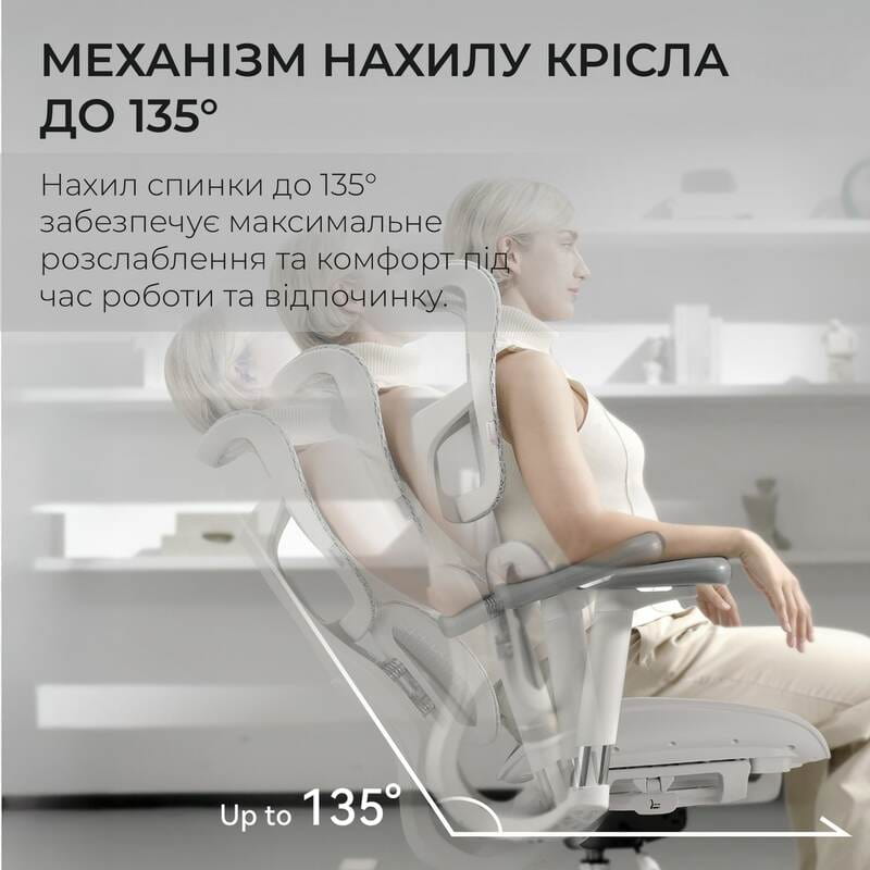 Крісло офісне Sihoo Doro S100 Mesh White (S100-M302)