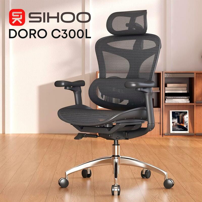 Крісло офісне Sihoo Doro C300L Mesh Black (DORO-C300L-A3-101)