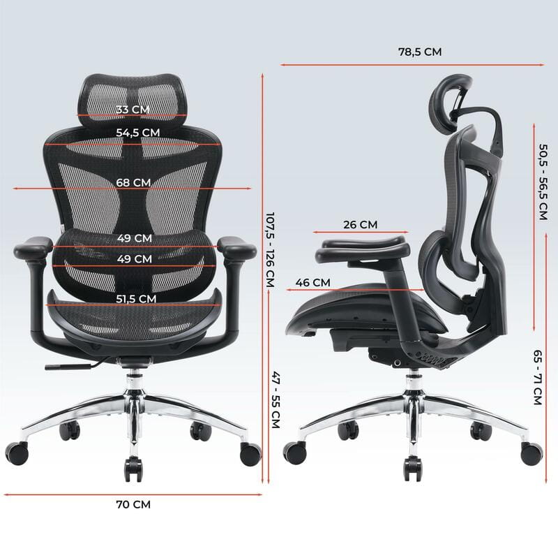 Крісло офісне Sihoo Doro C300L Mesh Black (DORO-C300L-A3-101)