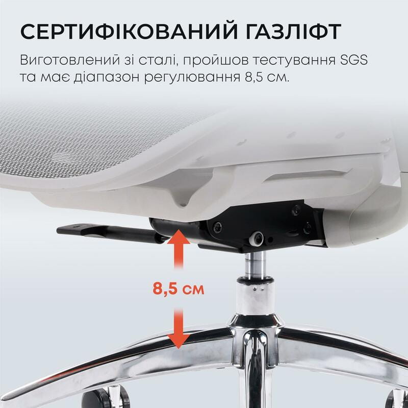 Крісло офісне Sihoo Doro C300L Mesh White DORO-C300L-A3-102)
