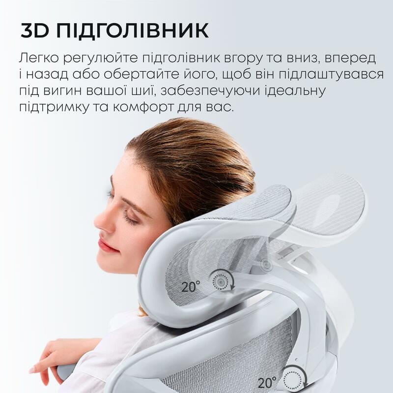 Крісло офісне Sihoo Doro C300L Mesh White DORO-C300L-A3-102)