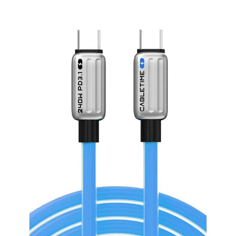 Кабель Cabletime USB Type-C - USB Type-C (M/M) PD 240W, 2 м, Blue (CU05L)