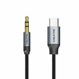 Кабель Cabletime USB Type-C - Audio 3.5 мм (M/M), 1 м, Black (CF16H)