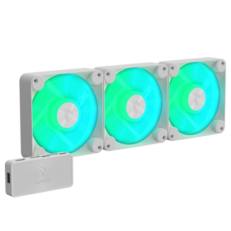 Вентилятор APNX FP1-120 ARGB White - 3 Pack (APF3-PF11257.21)