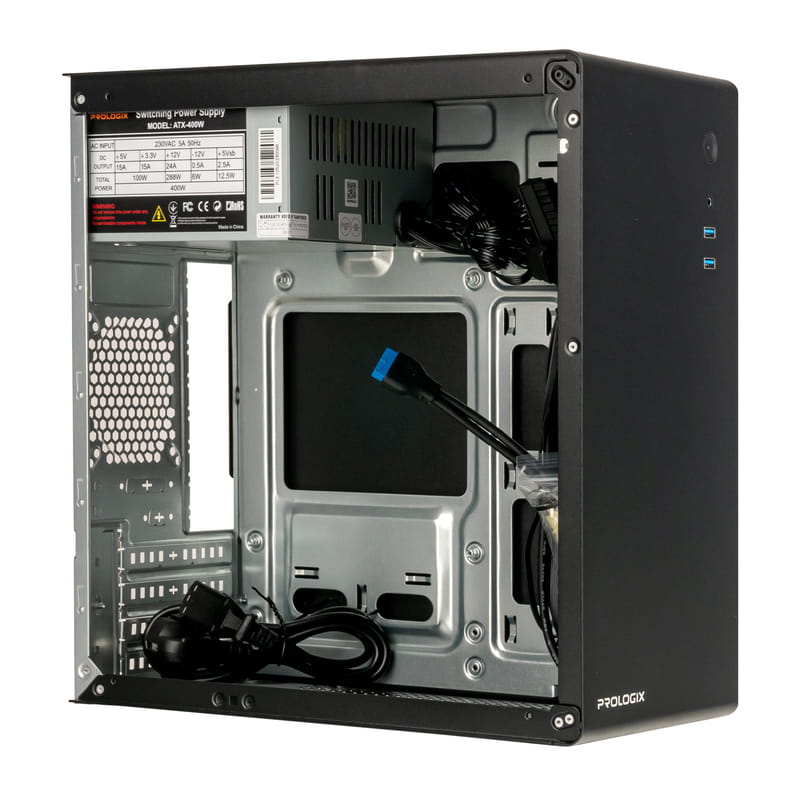 Корпус Prologix E105 Black 400W_сборка