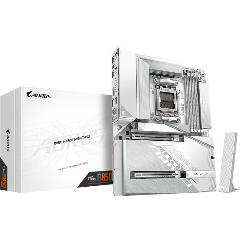 Материнська плата Gigabyte B850 Aorus Stealth Ice Socket AM5