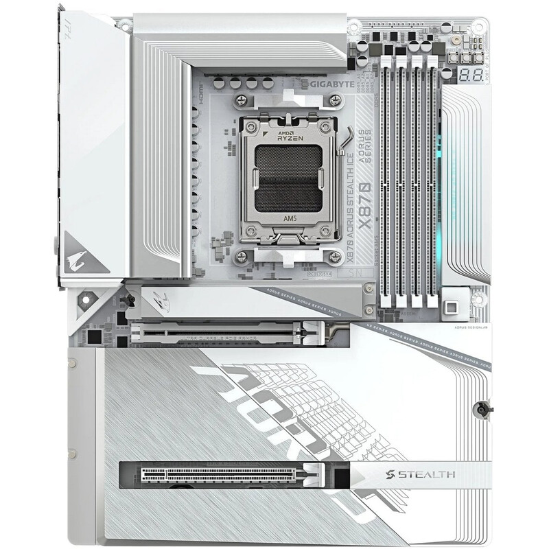Материнська плата Gigabyte X870 Aorus Stealth Ice Socket AM5