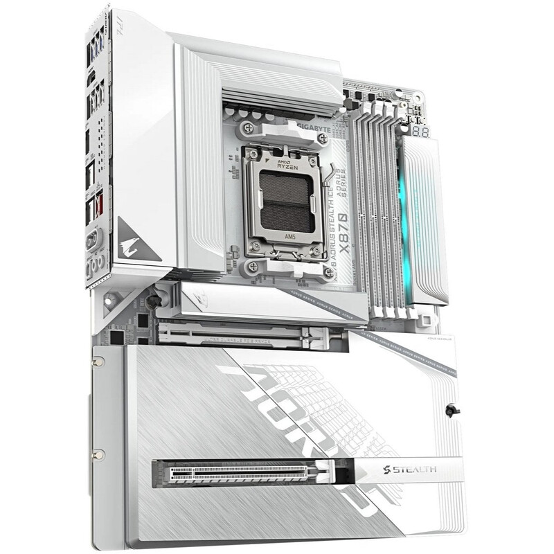 Материнська плата Gigabyte X870 Aorus Stealth Ice Socket AM5