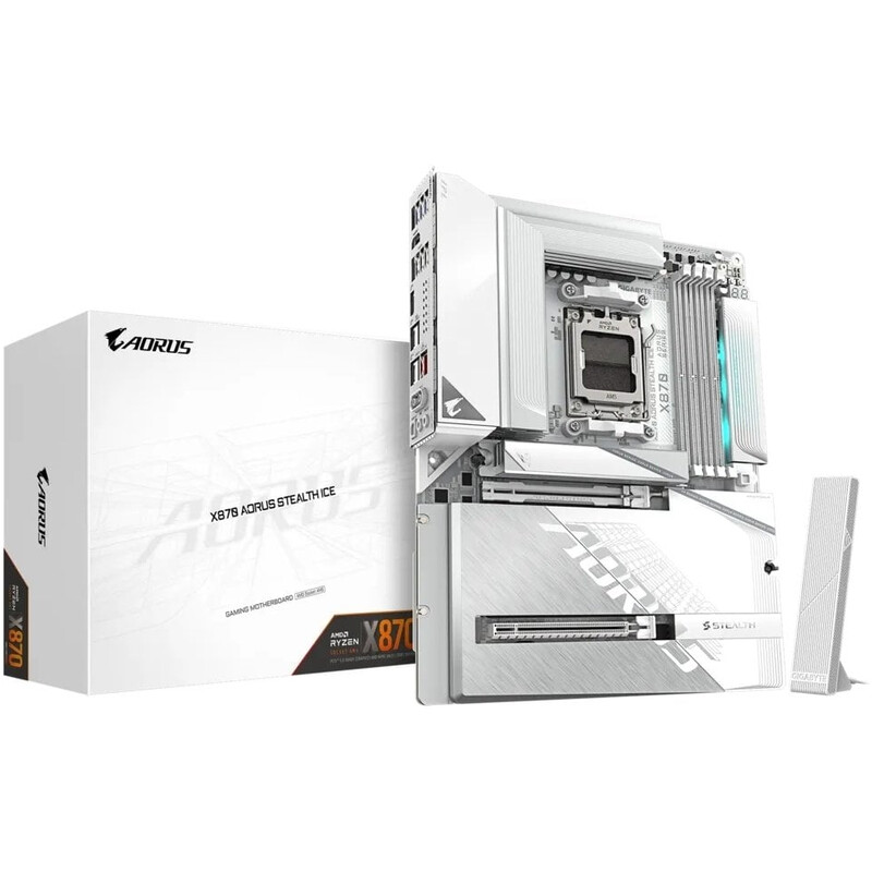 Материнська плата Gigabyte X870 Aorus Stealth Ice Socket AM5